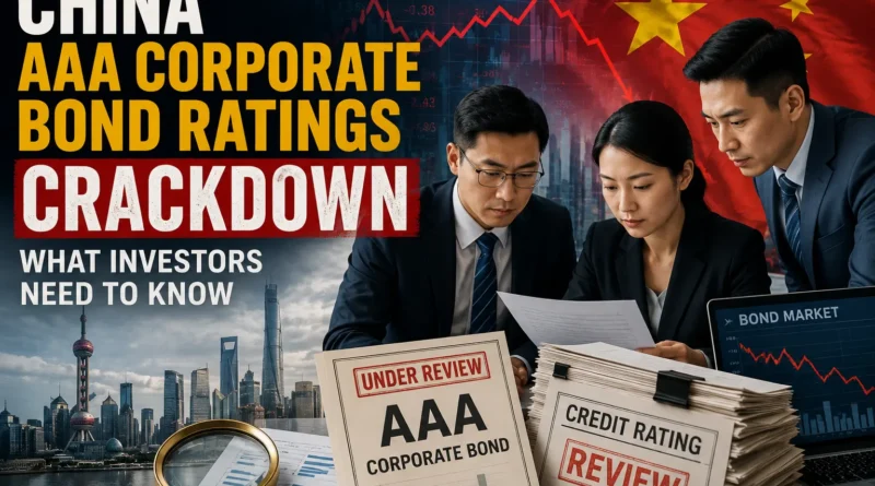 Chinese financial experts reviewing corporate bond documents during the China AAA corporate bond ratings crackdown.